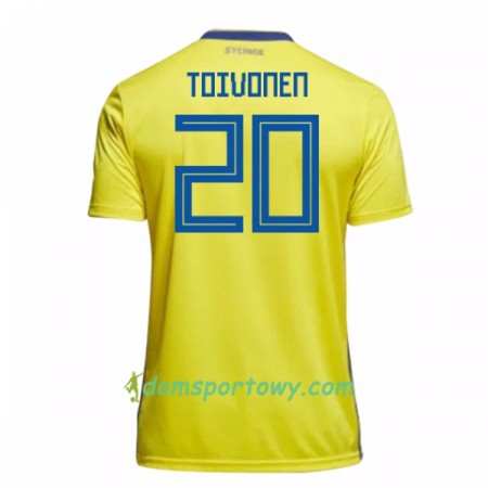 Koszulka Szwecja Toivonen 20 Domowe Koszulki Piłkarskie Mistrzostwa Świata 2018